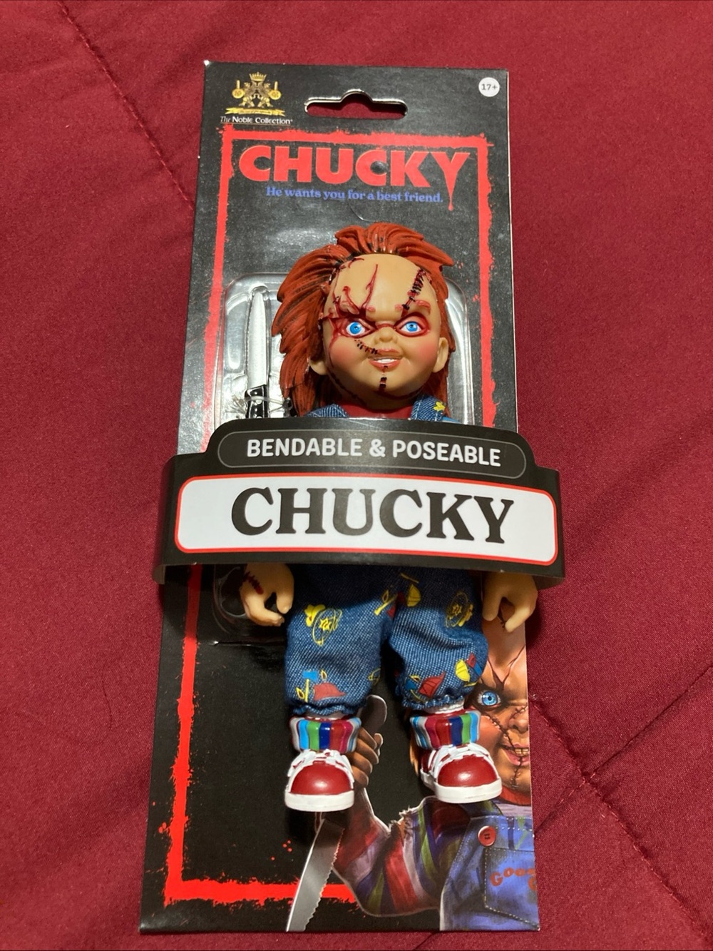 The Noble Collection Chucky Bendable & Poseable horror Action Figure New